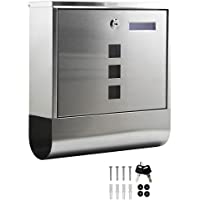 Moderno Muro Buzón Caja De Correos Acero inoxidable INOX V2Aox